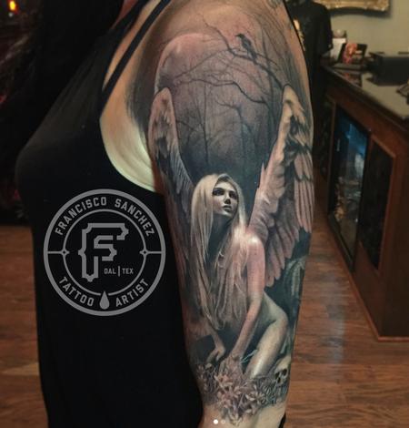 Francisco Sanchez - Realistic Angel Tattoo
